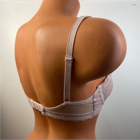 32d unlined Chantelle lace Demi bra with lace detail on the straps - Picture 3 of 8